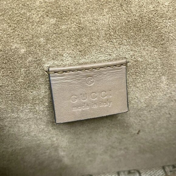 Auth GUCCI Dionysus /GG Supreme 421970 Beige Ebony PVC Suede Shoulder Bag - Picture 12 of 16